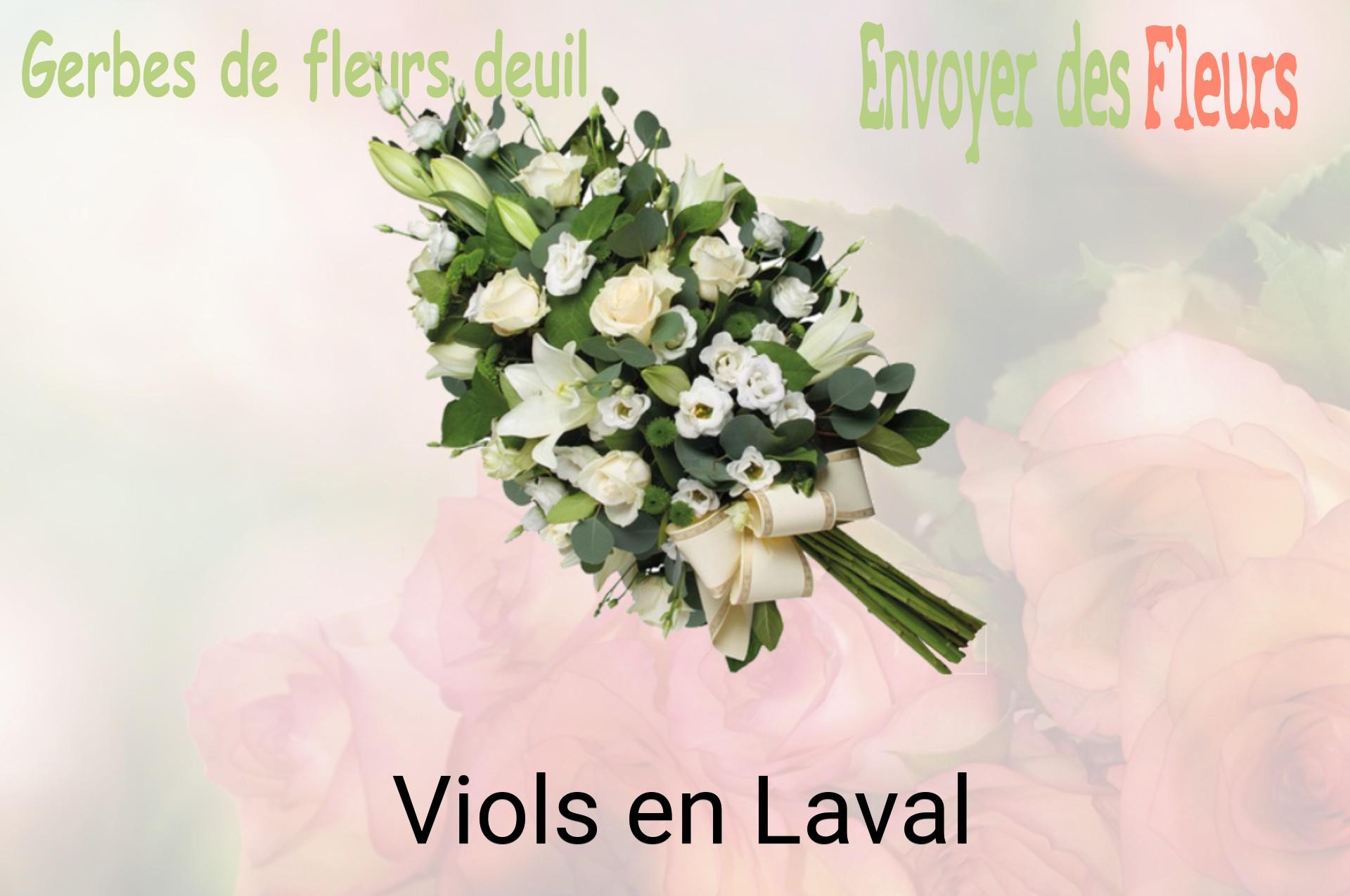 Gerbe de fleurs de deuil livrée à Viols-en-Laval